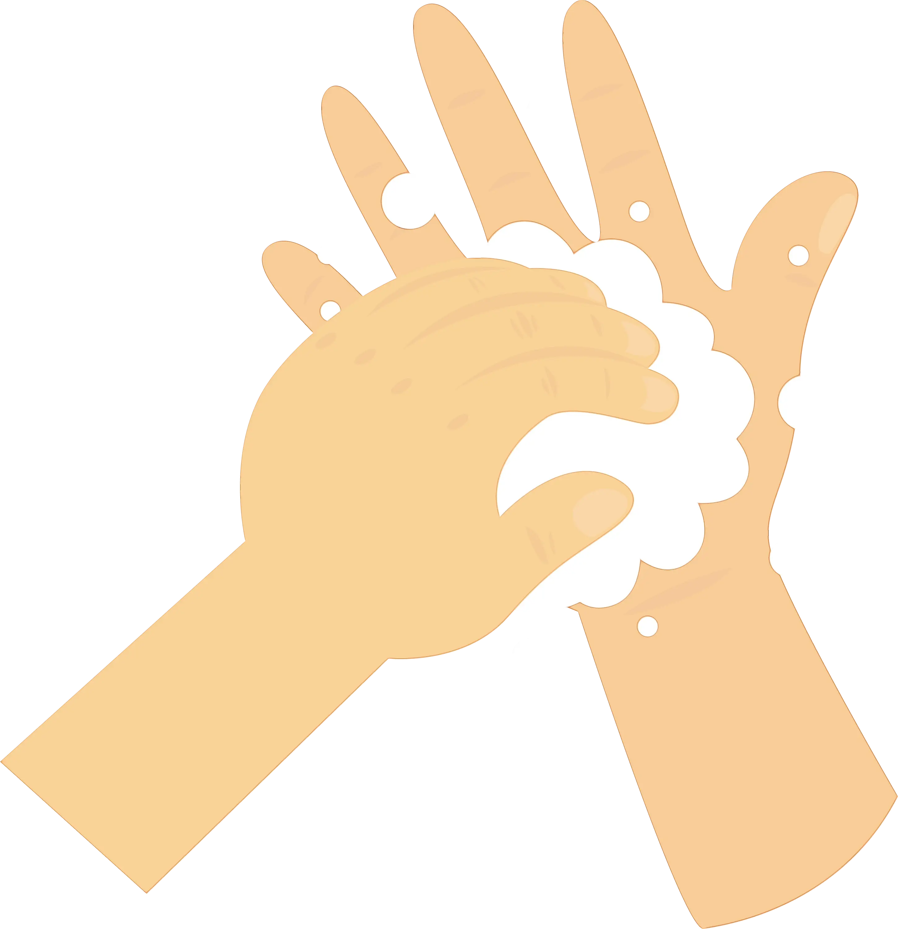 Hands Washing with Soap Illustration