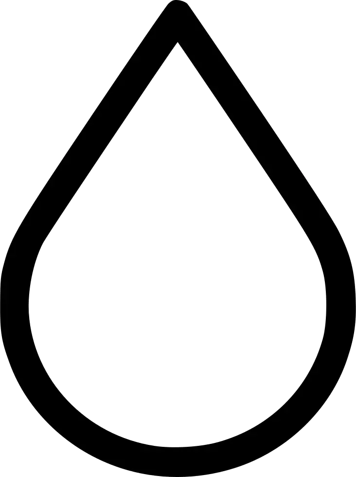 Minimalist Black Drop Icon Outline