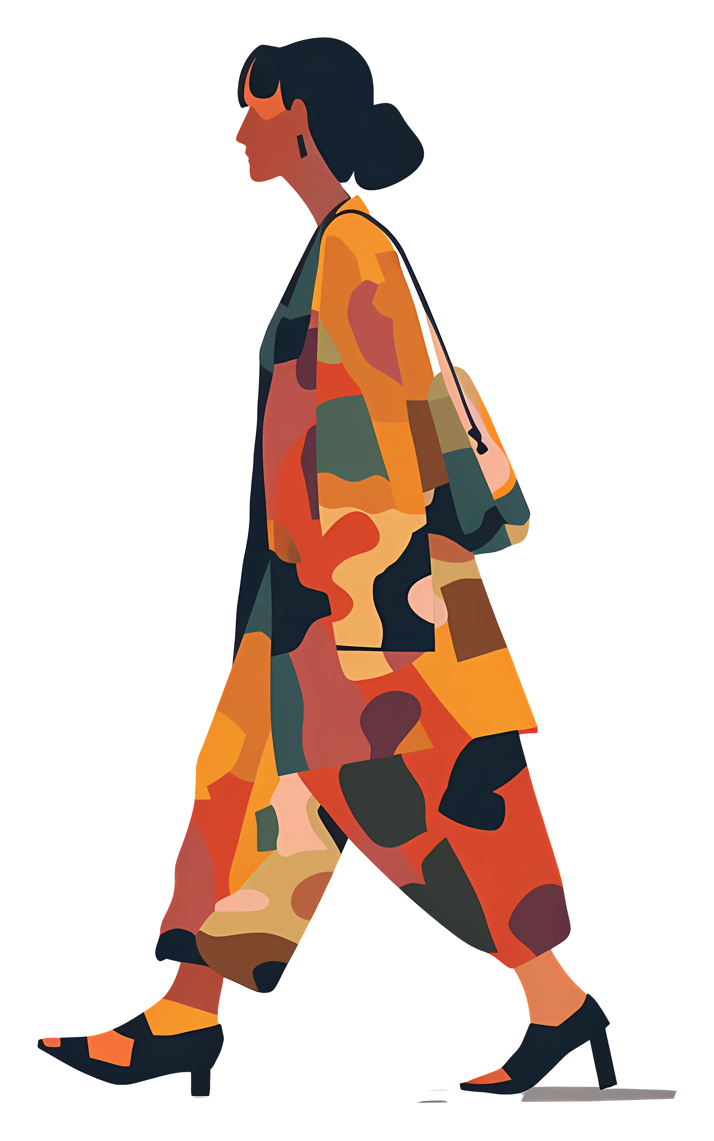 Fashionable Woman Walking