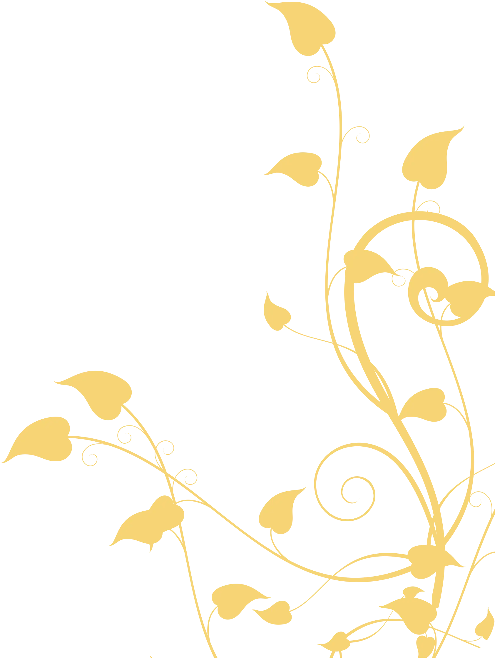 Gold Ivy Branches Ornamental Design