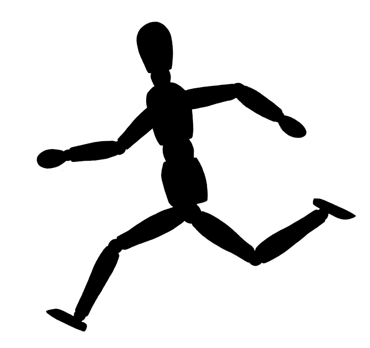 Running Silhouette Exercise Pose