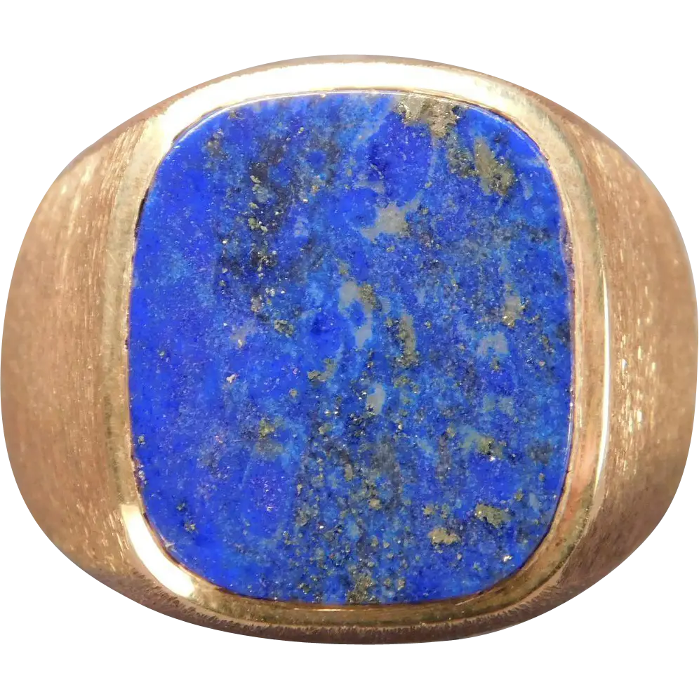 Gold Ring with Blue Stone