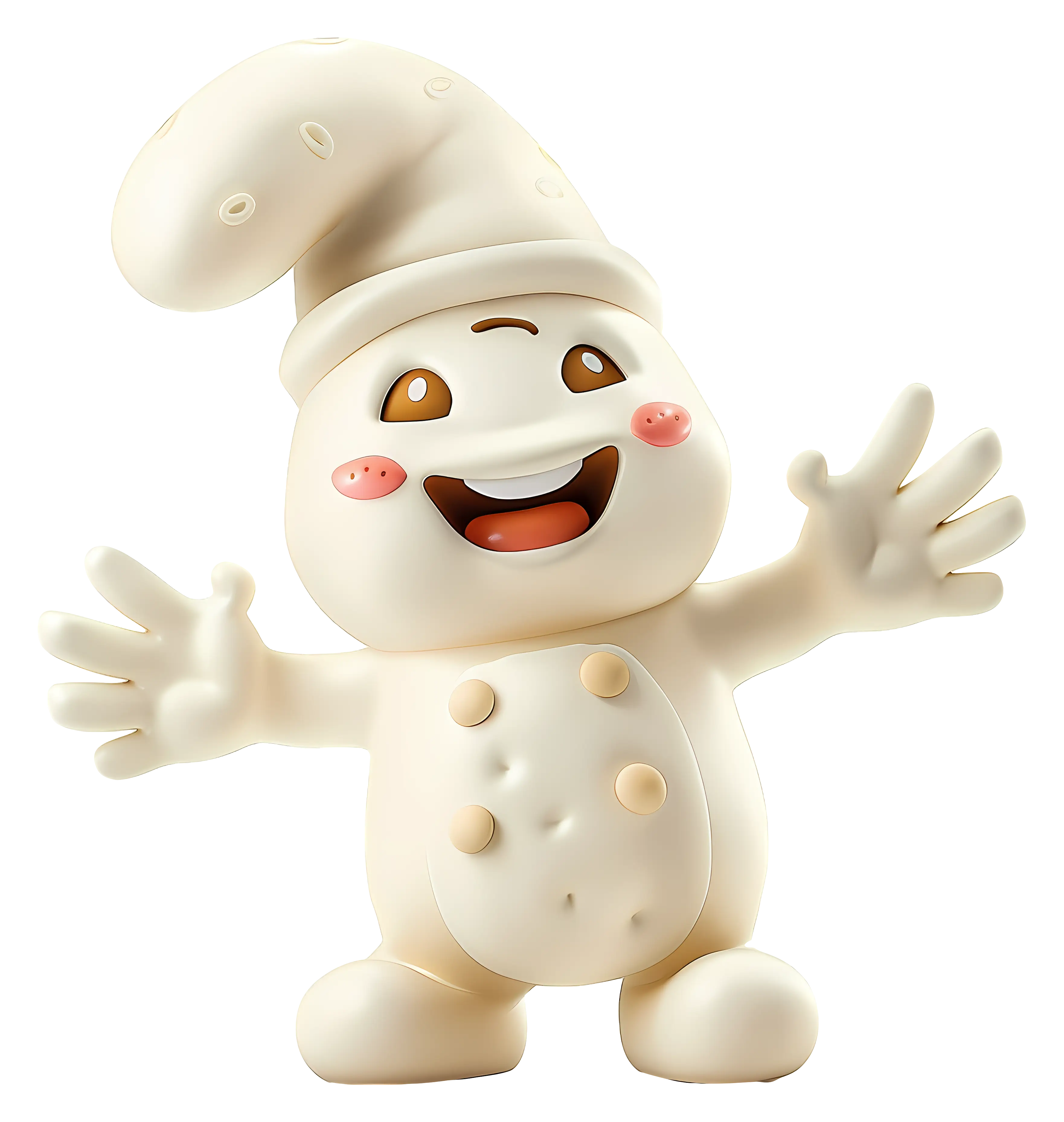 White Doughboy Character with Chef Hat