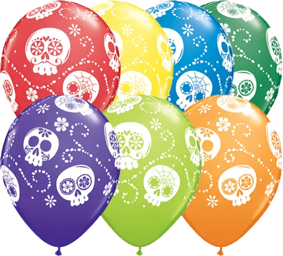 Colorful Balloons with Skull Design for Party