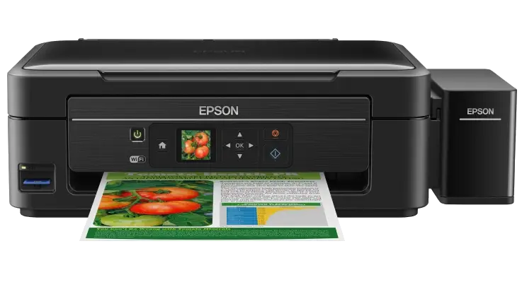 Black Epson Printer with Color Prints