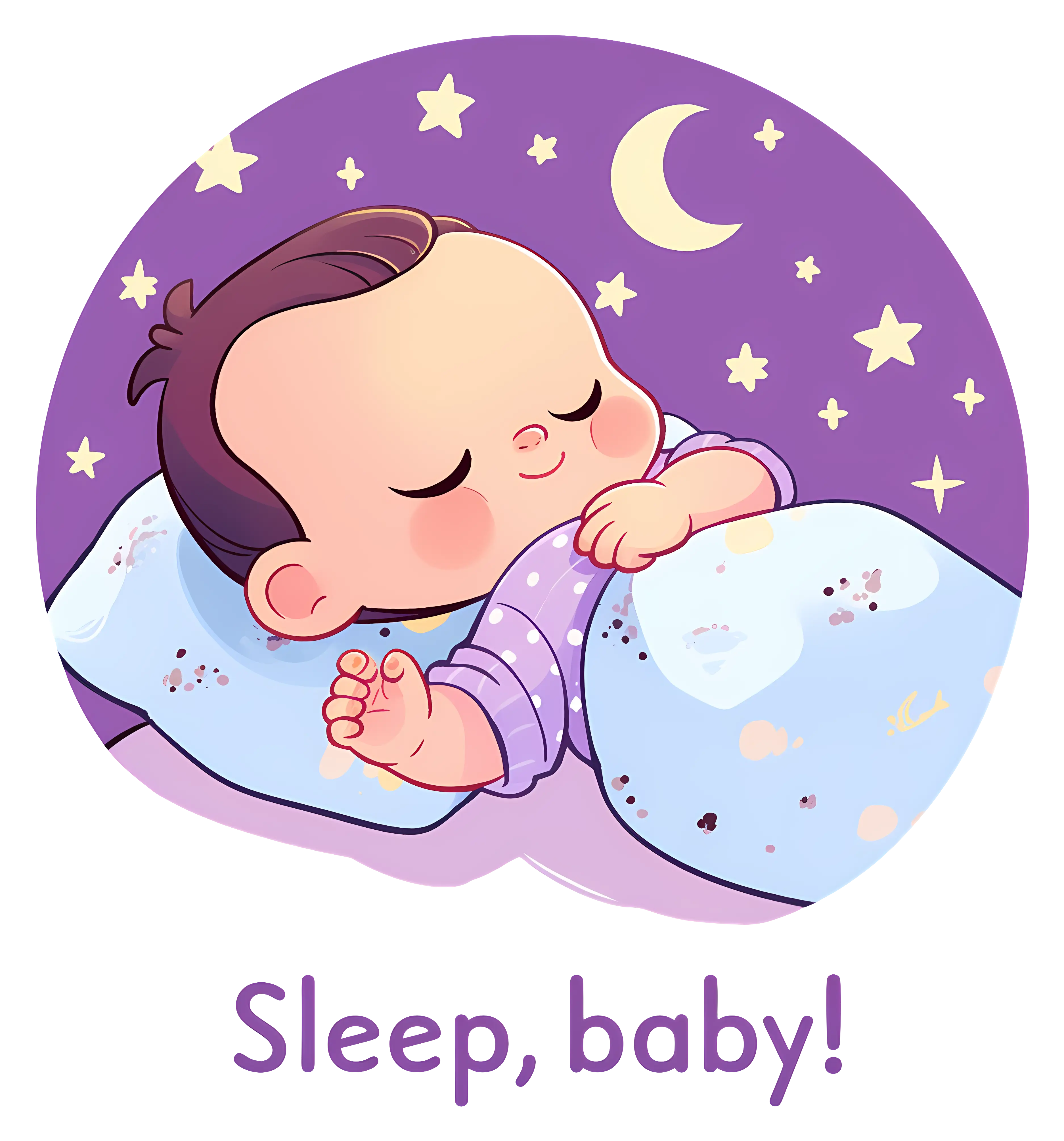 Sleeping Baby Illustration