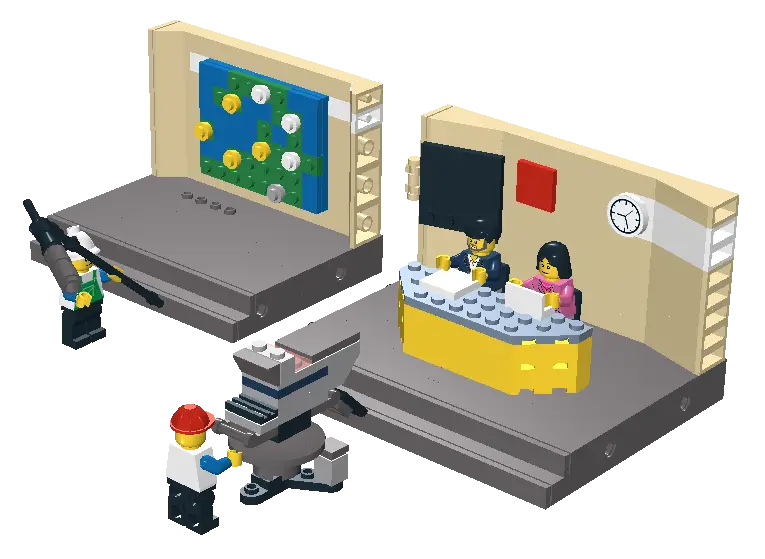 Lego News Studio Set
