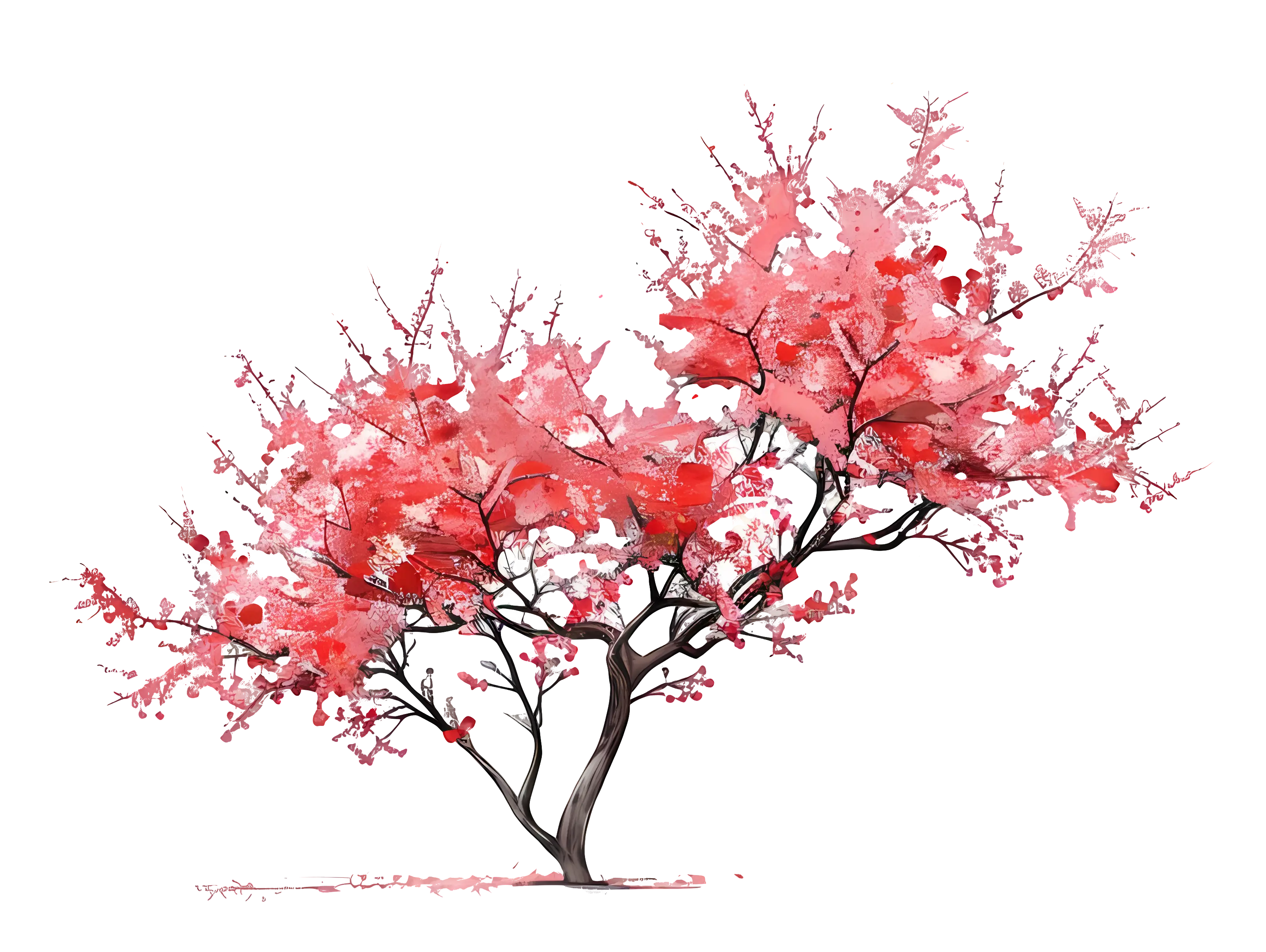 Pink Blooming Cherry Blossom Tree