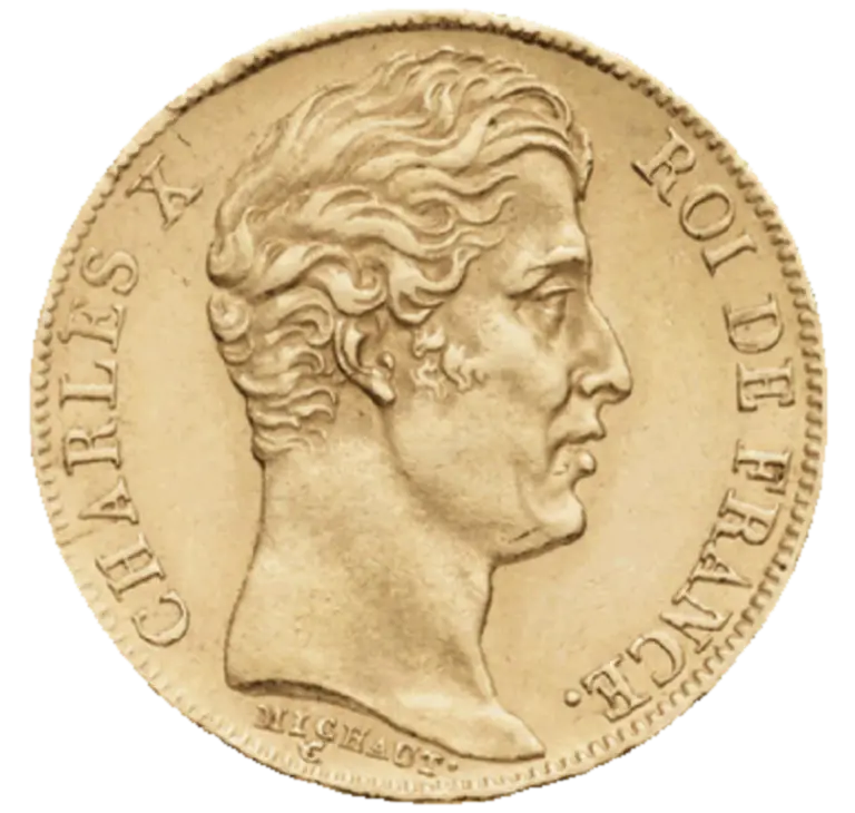 Gold French Coin with Charles X