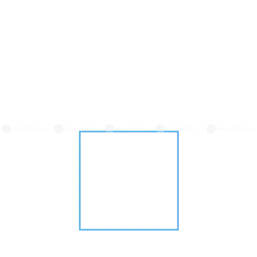Blue Outline Square Design