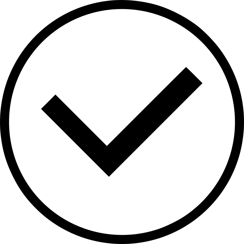 Check Mark in Circle Design Simple Logo