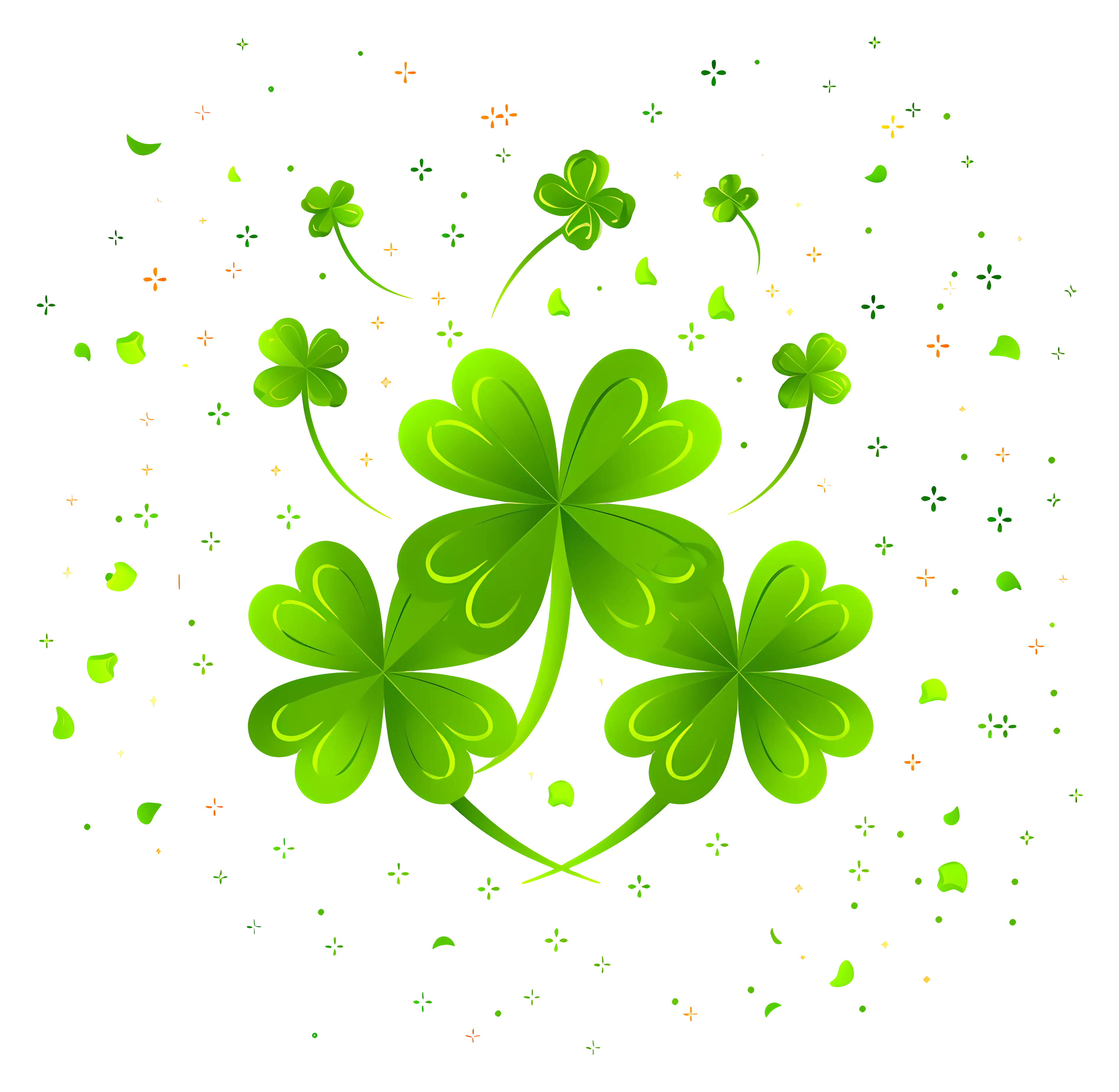 Shamrocks with Sparkles for St. Patrick&#039;s Day