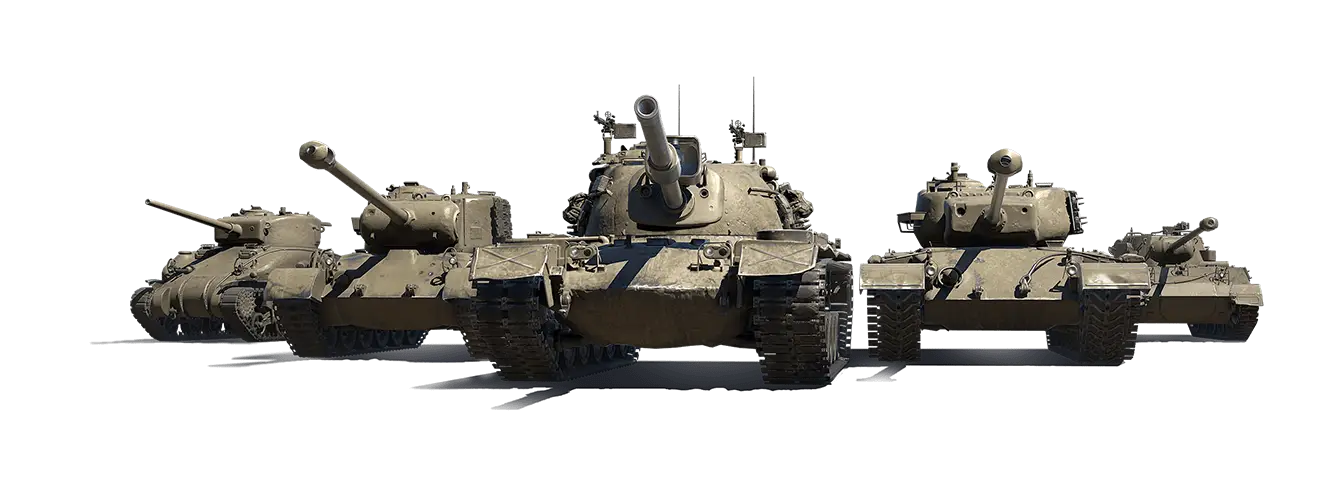 Military Tanks in Formation