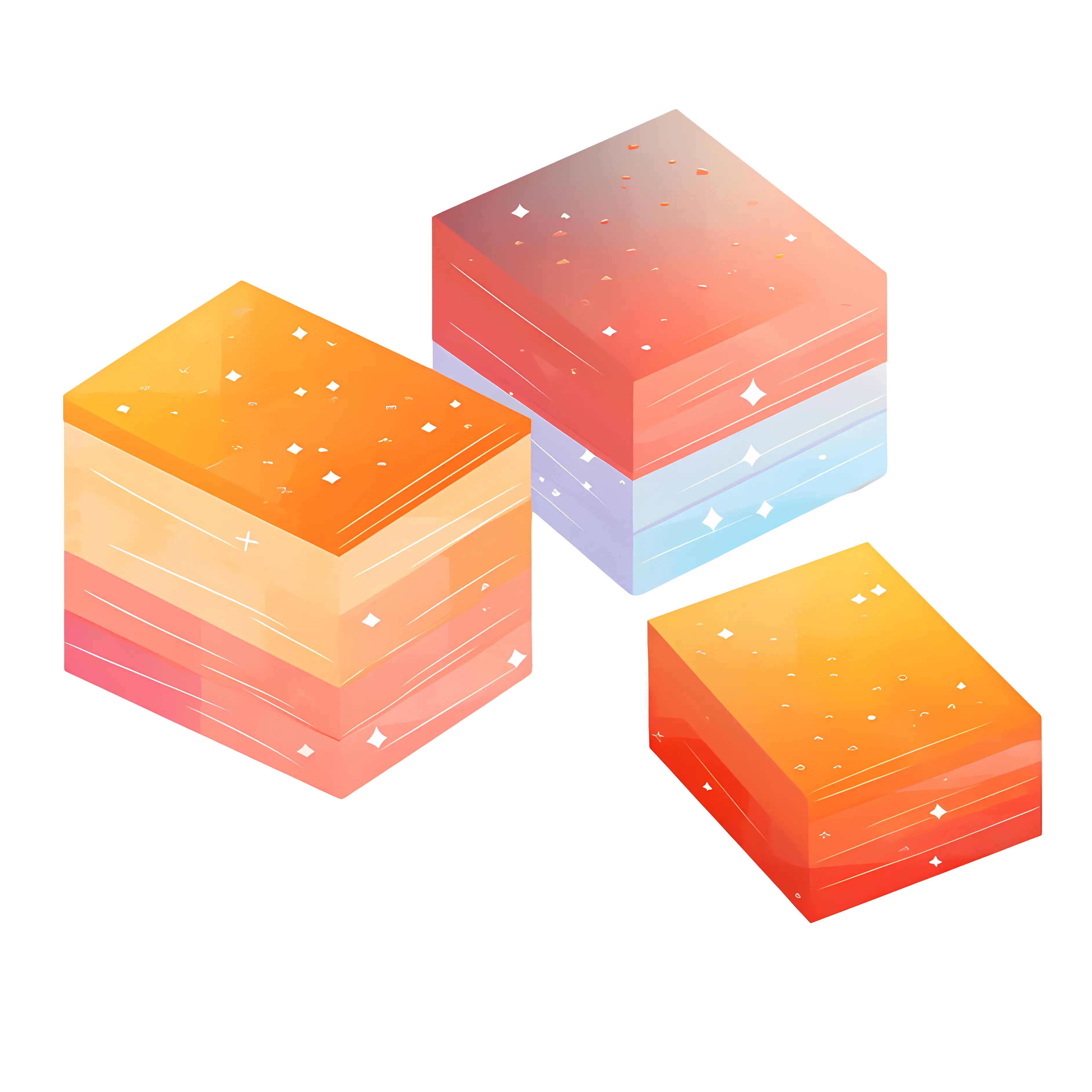 Colorful Gradient Cubes Illustration