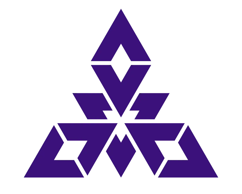 Purple Abstract Geometric Logo Design