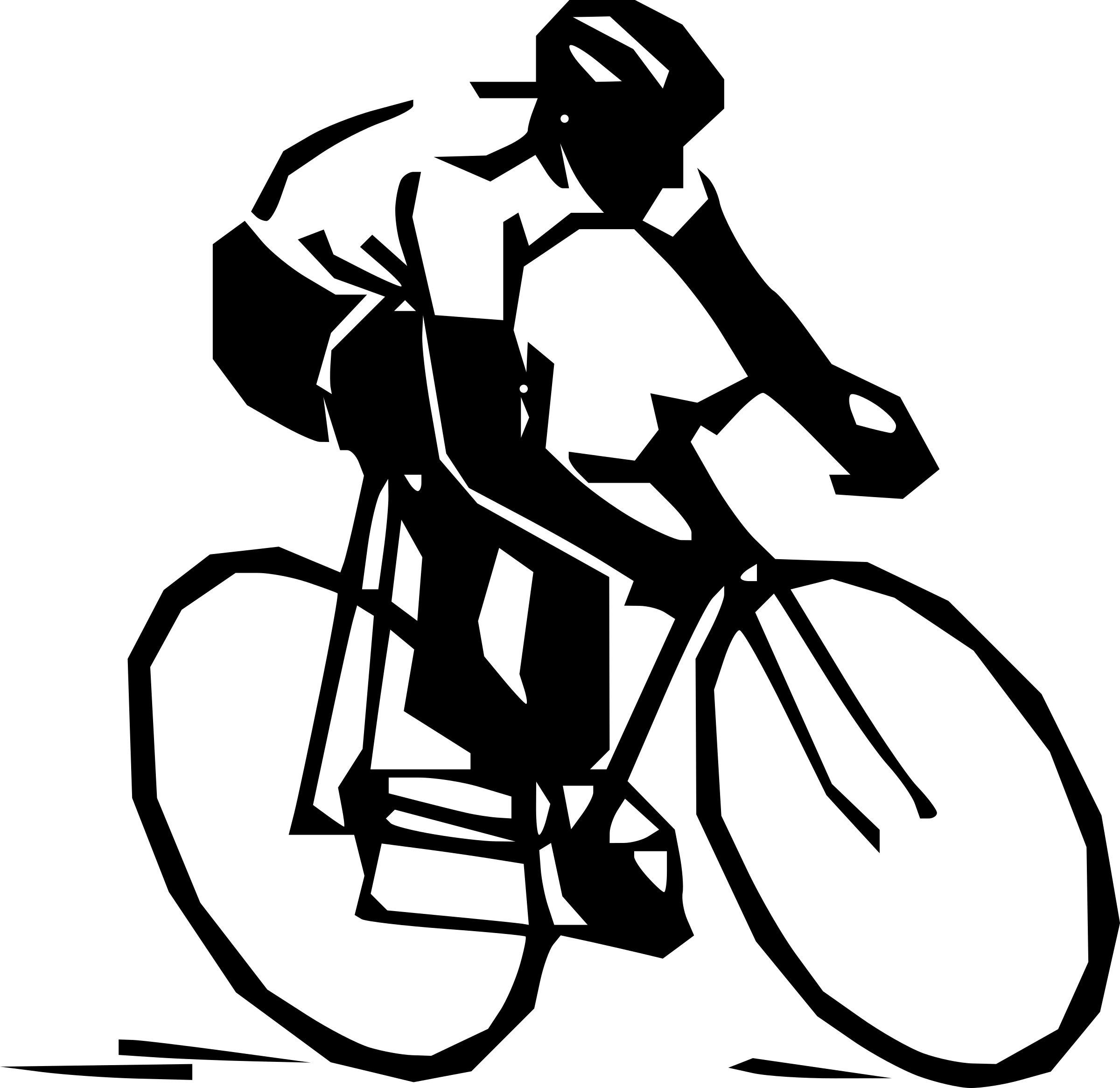 Cyclist Silhouette Illustration