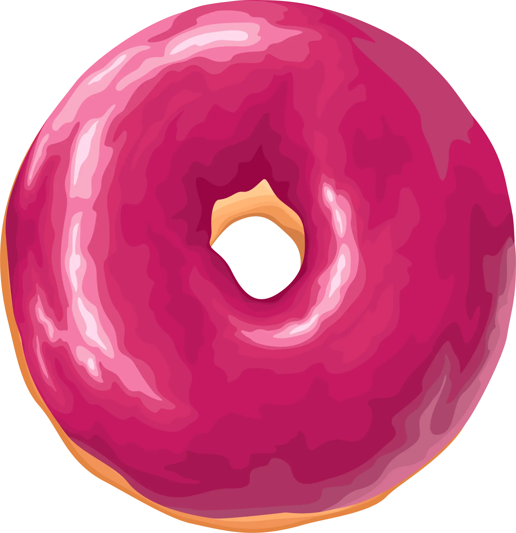 Delicious Pink Glazed Donut