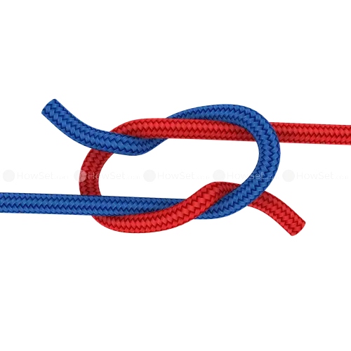Red and Blue Rope Knot