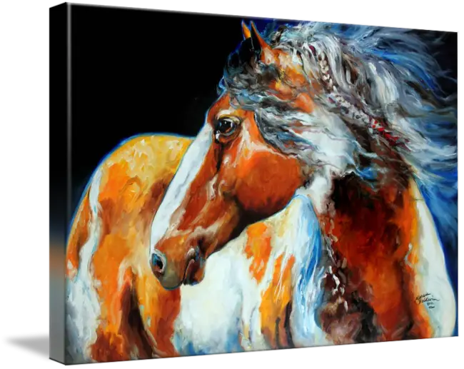 Colorful Horse Painting with Vibrant Details
