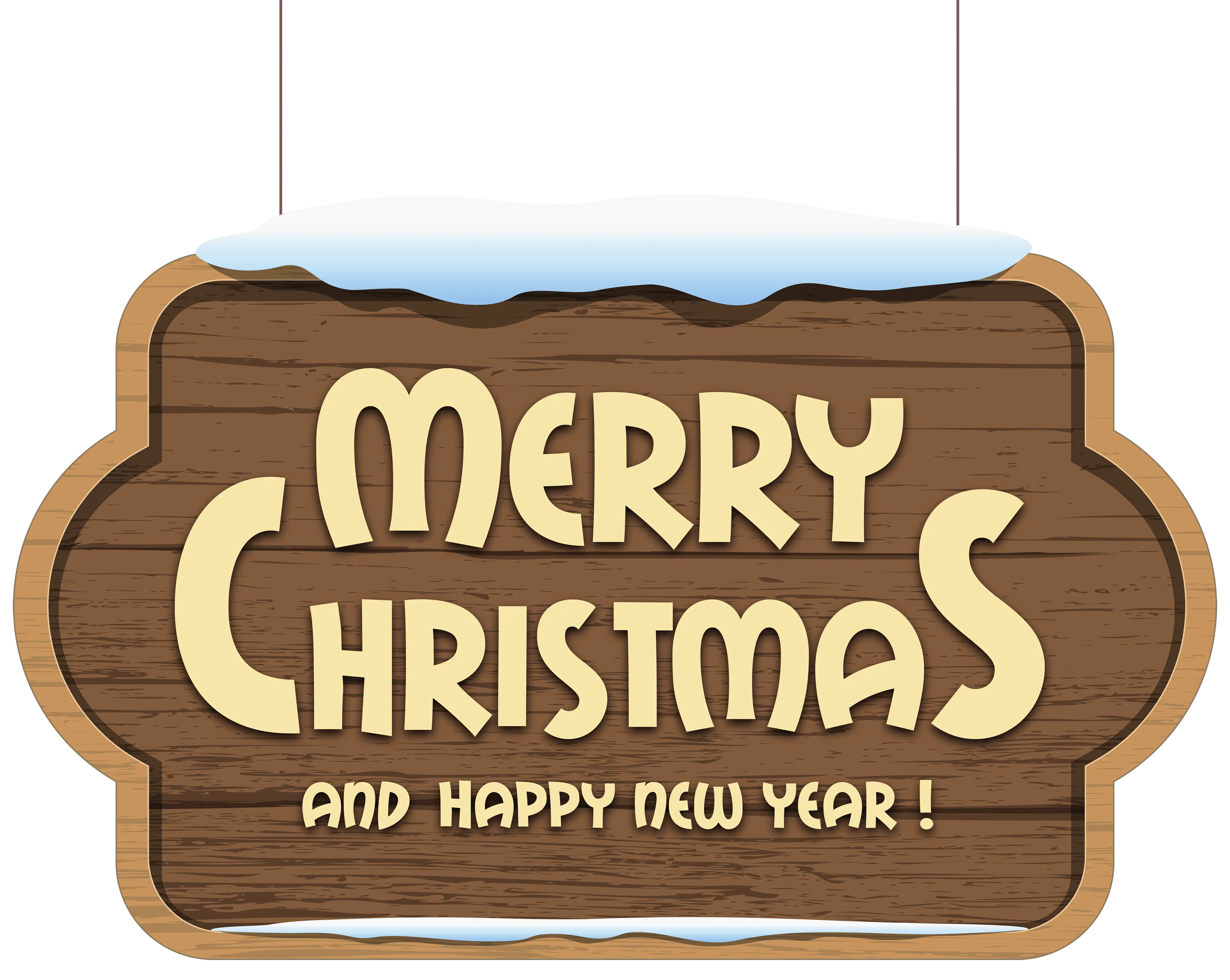 Merry Christmas and Happy New Year Sign