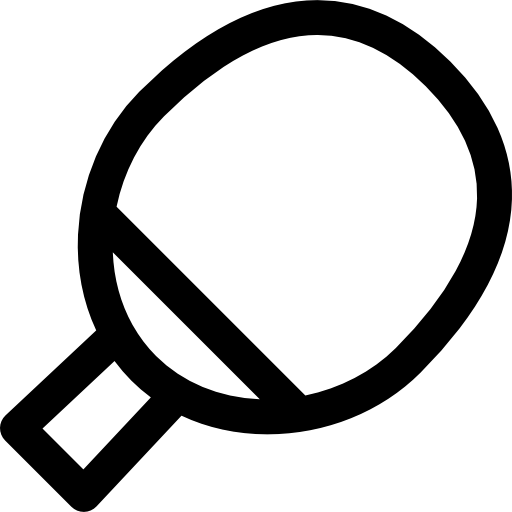 Table Tennis Paddle Outline Icon