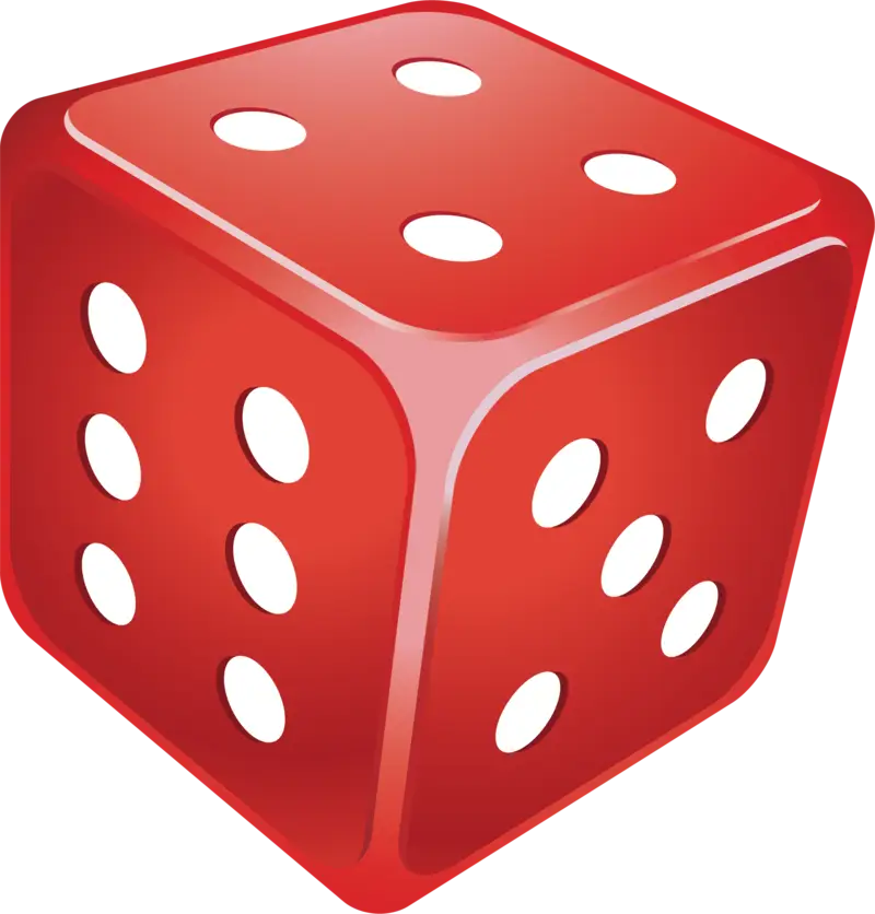 Red Dice Illustration for Games