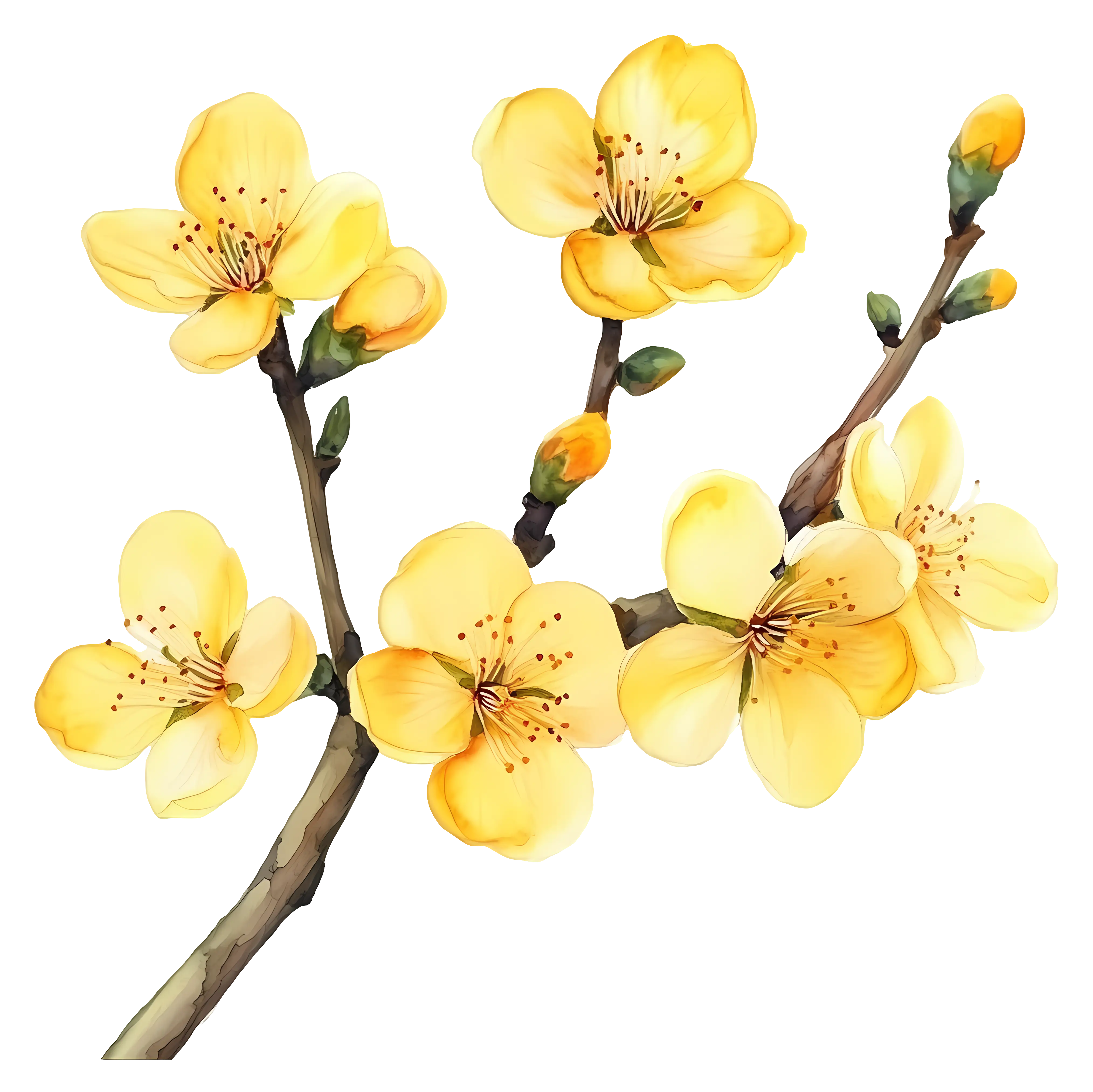 Yellow Flower Branches