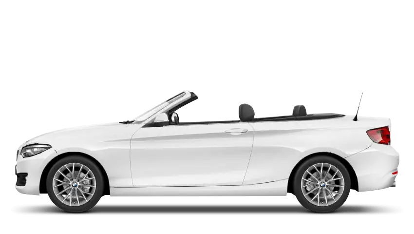 White Convertible Car Side View
