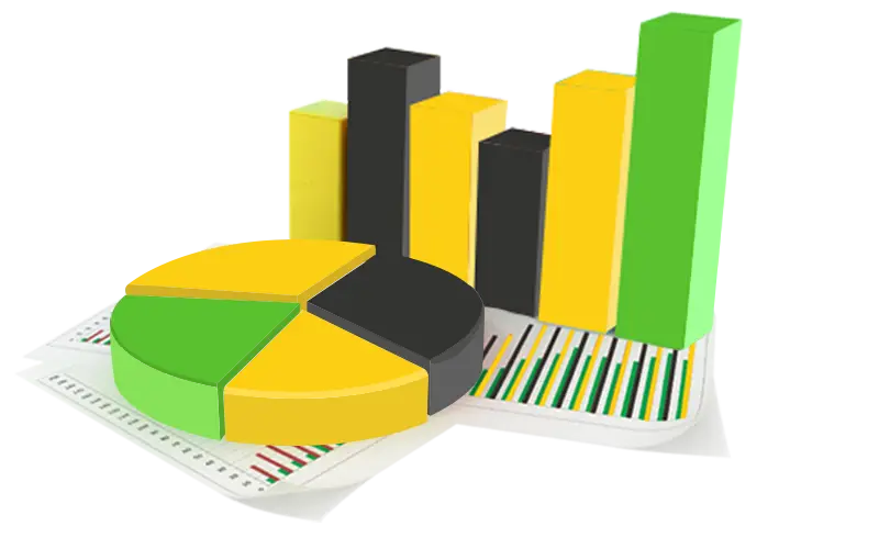 Illustration of Bar and Pie Charts for Data Analysis