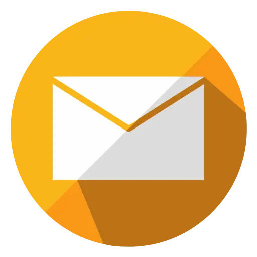 Yellow Envelope Icon for Communication Design