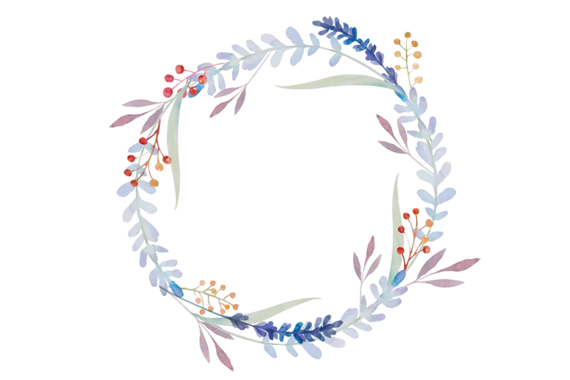 Delicate Floral Wreath