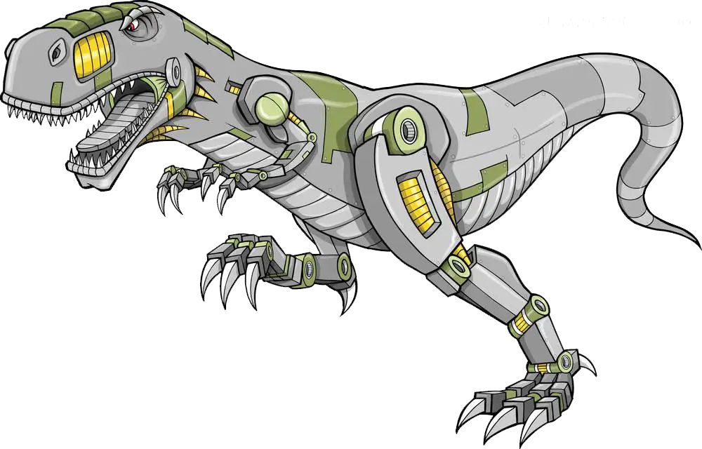 Robotic Dinosaur Futuristic Illustration
