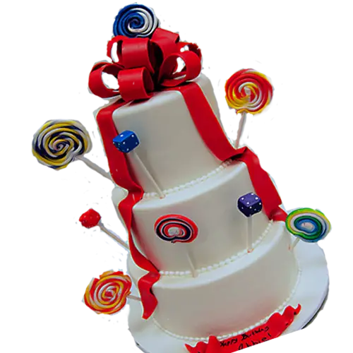 Decorative Cake with Lollipops