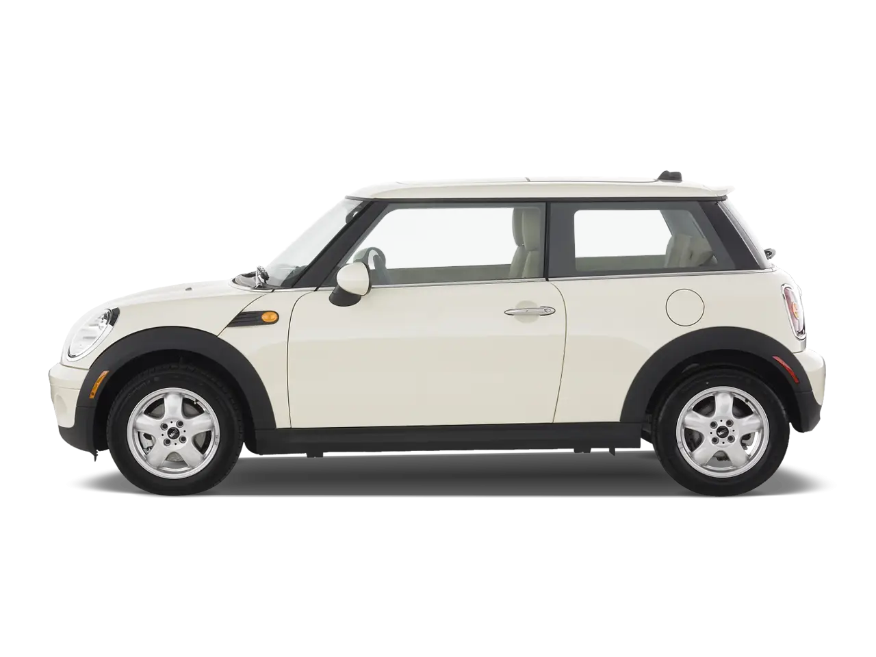 White Compact Car
