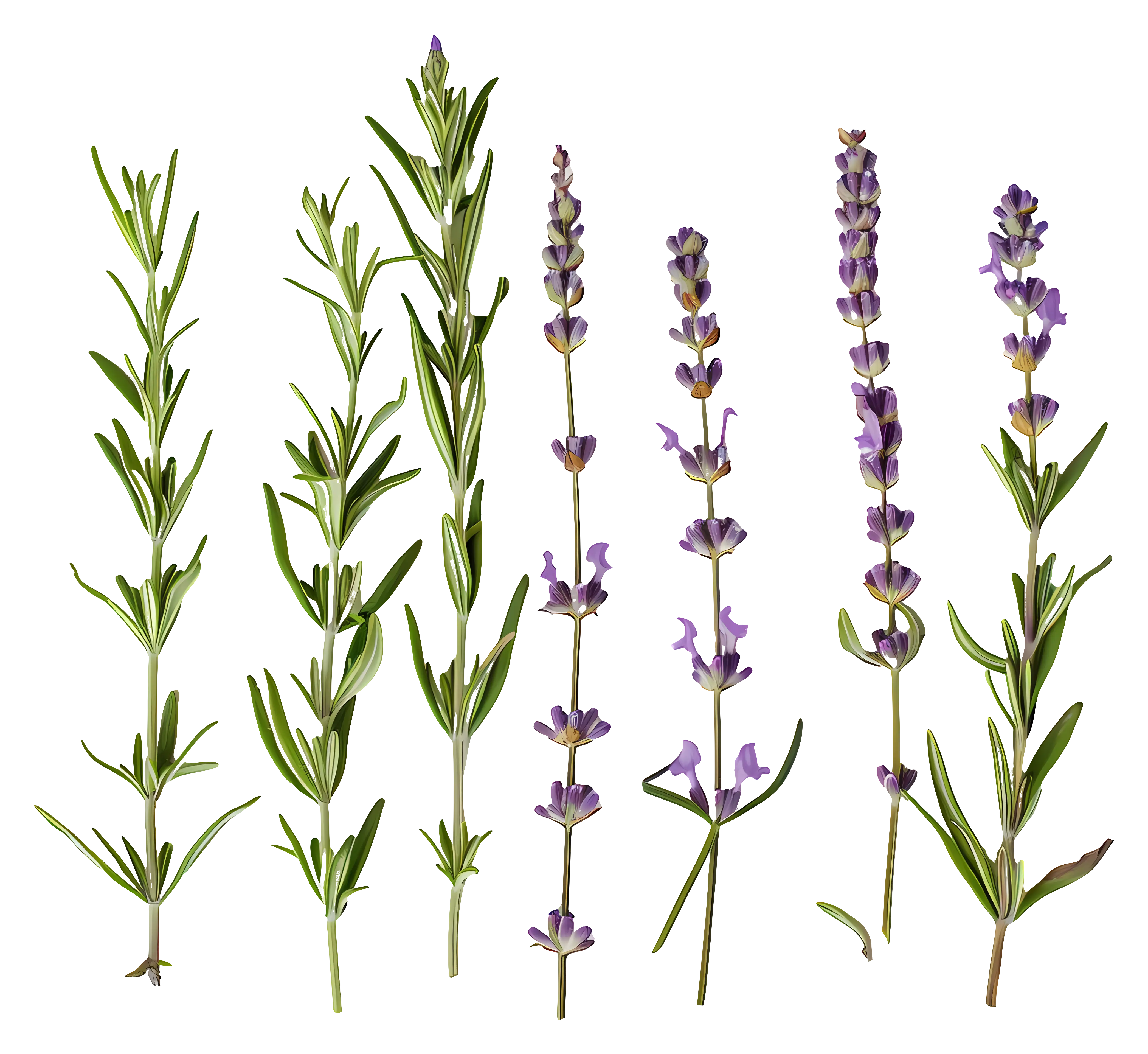 Various Herbs Including Lavender and Rosemary