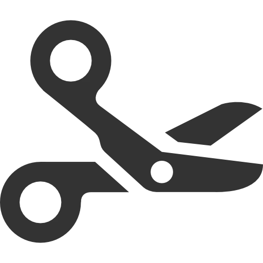 Black Scissors Icon Graphic Illustration