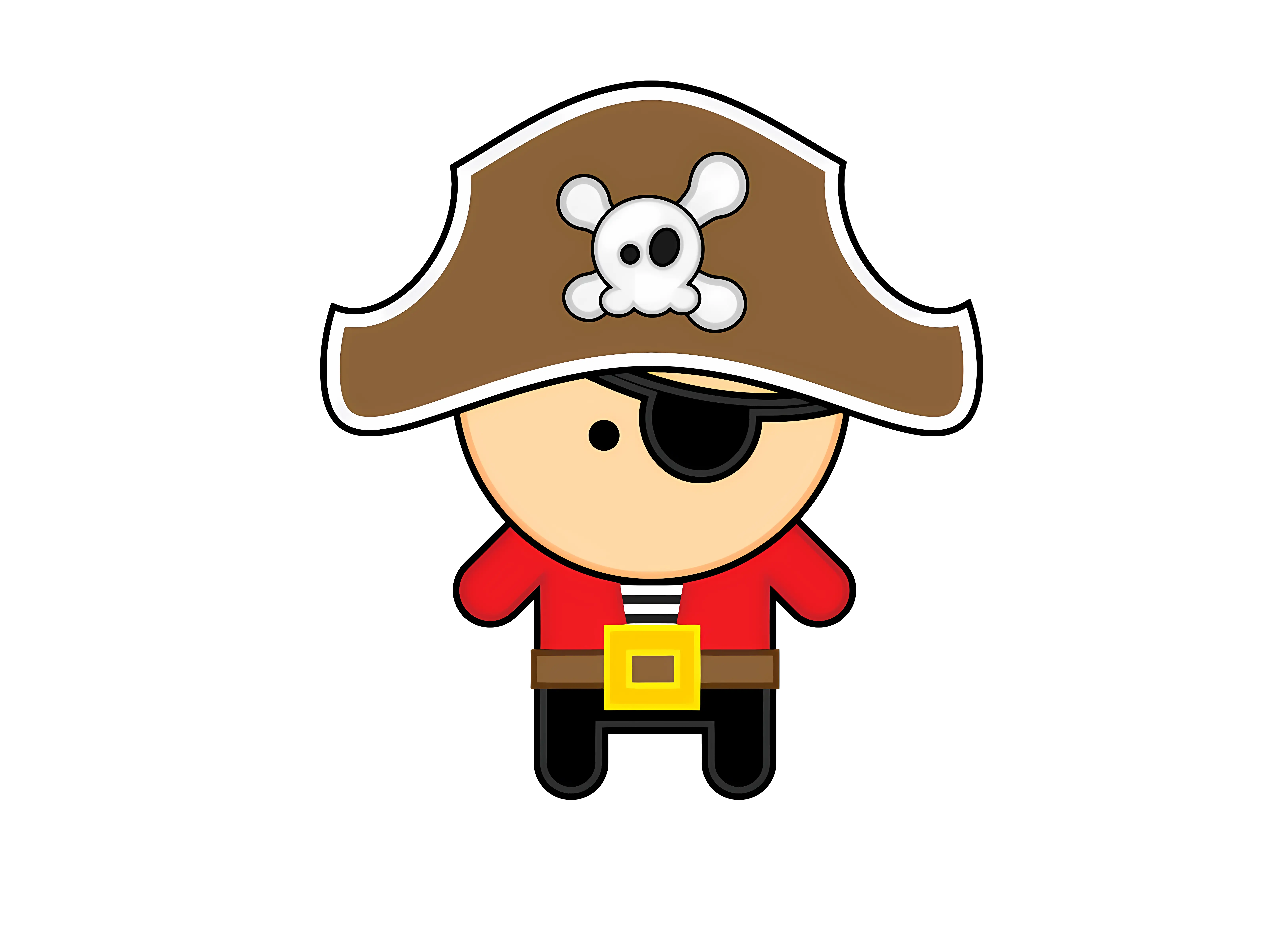 Cute Cartoon Pirate Illustration