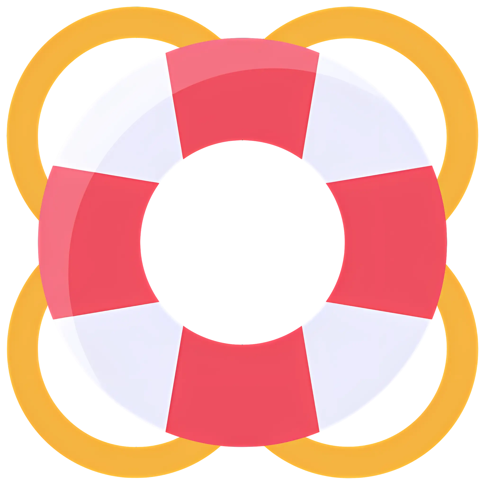 Red and White Lifebuoy Illustration