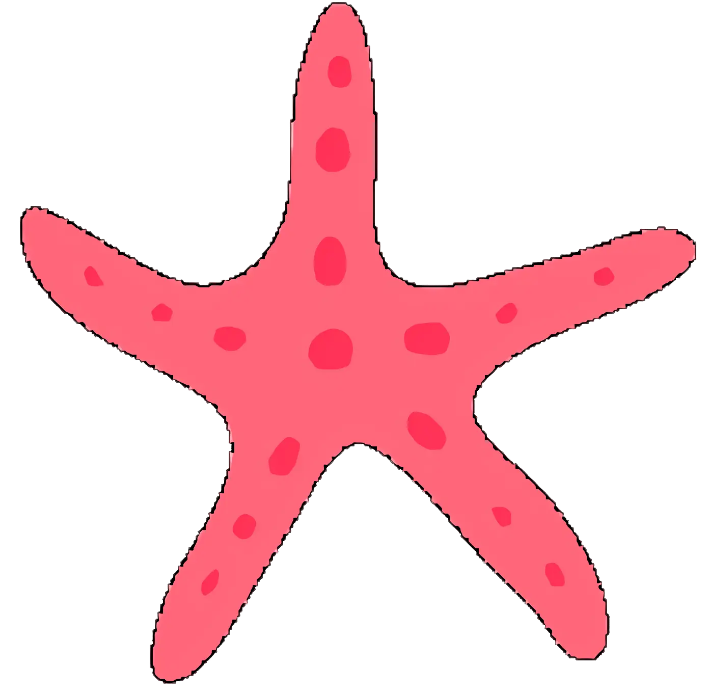 Pink Starfish Illustration for Beach and Ocean Themes