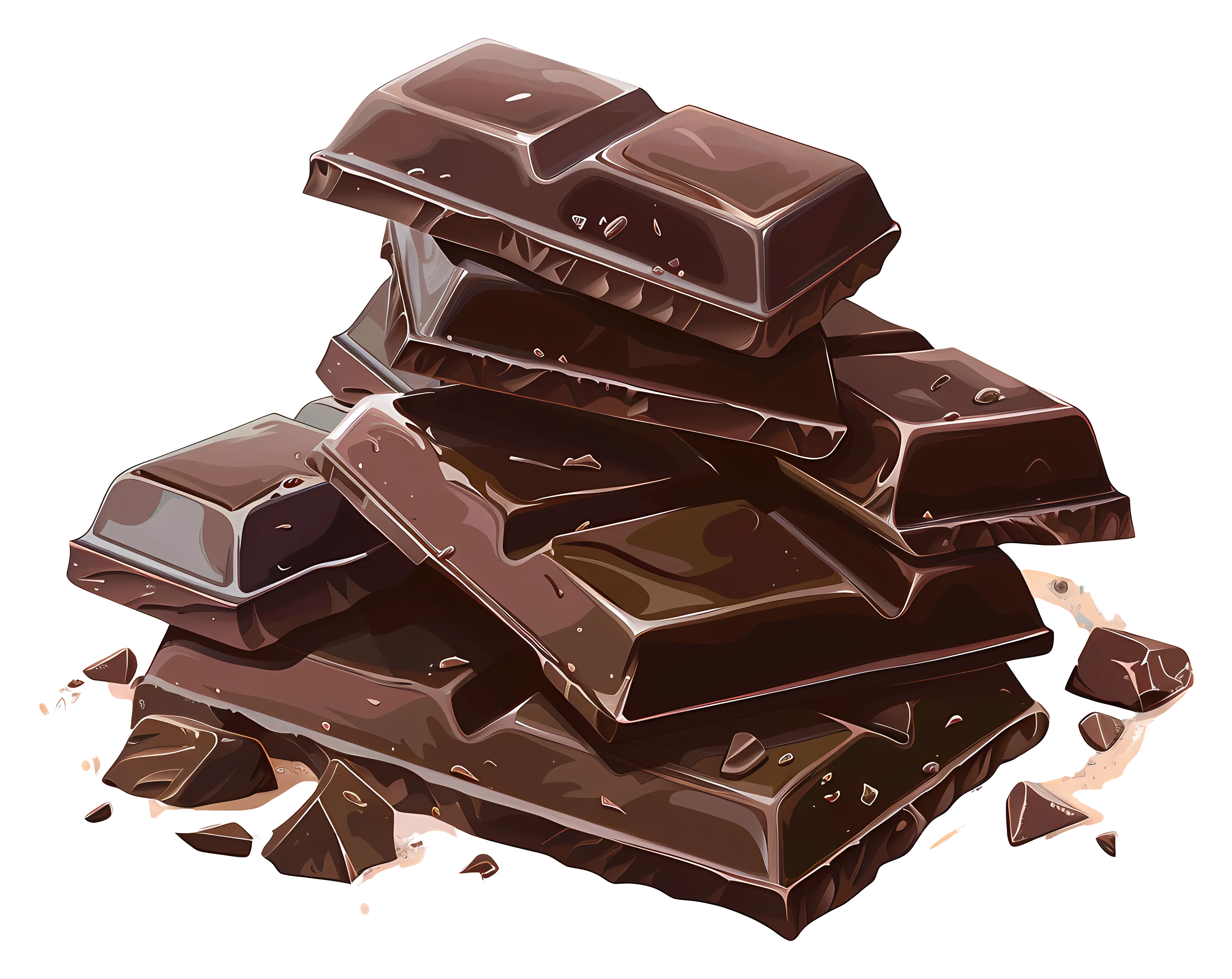 Rich Dark Chocolate Bars Stack
