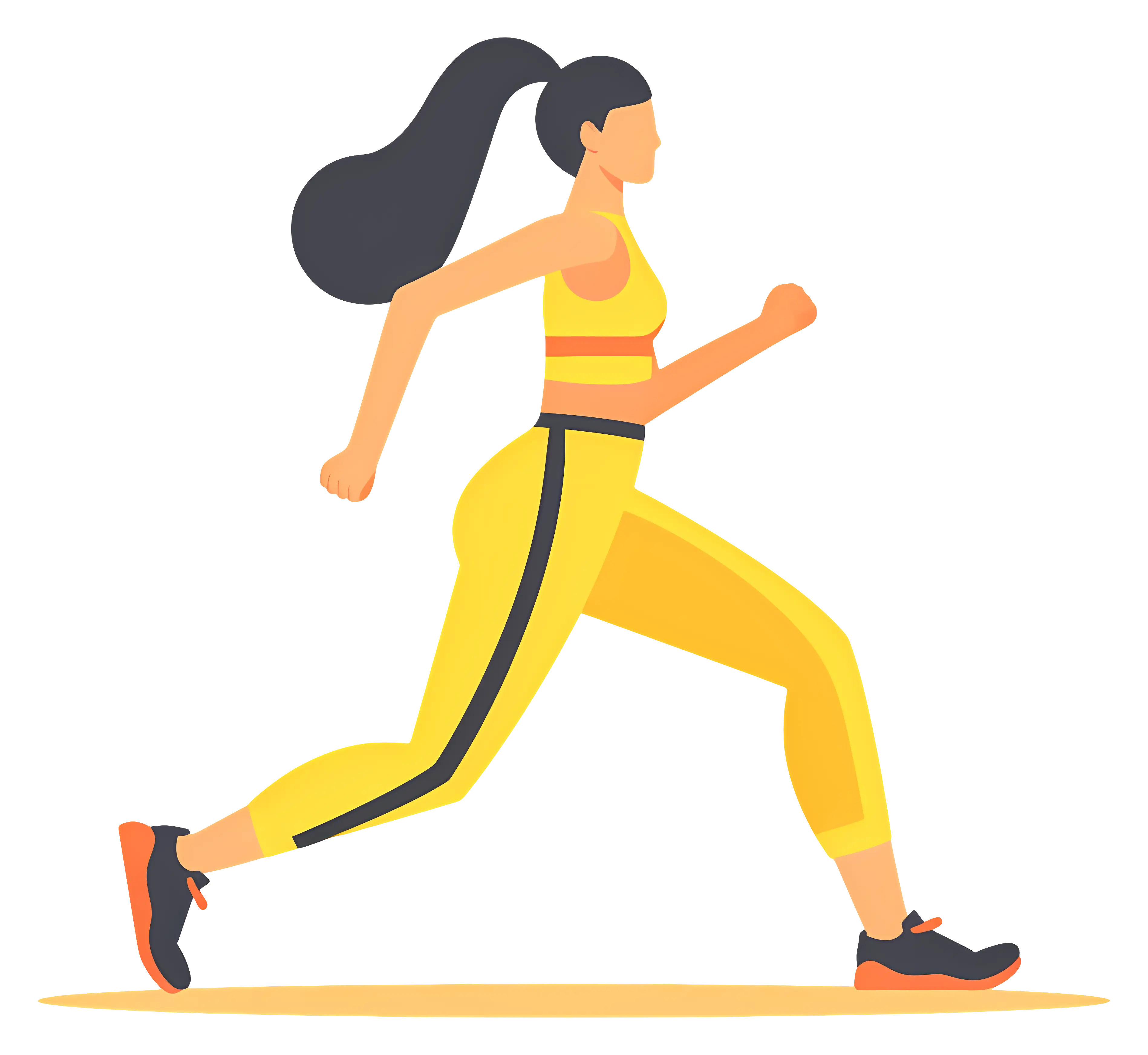 Running Woman Fitness Illustration