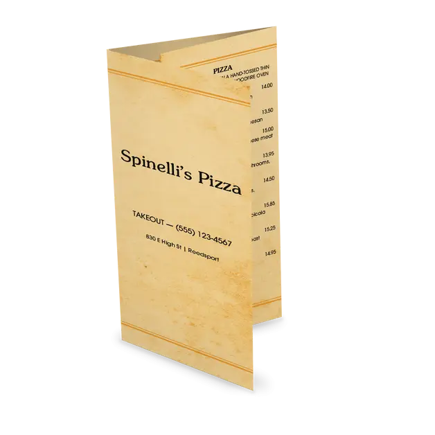 Pizza Menu