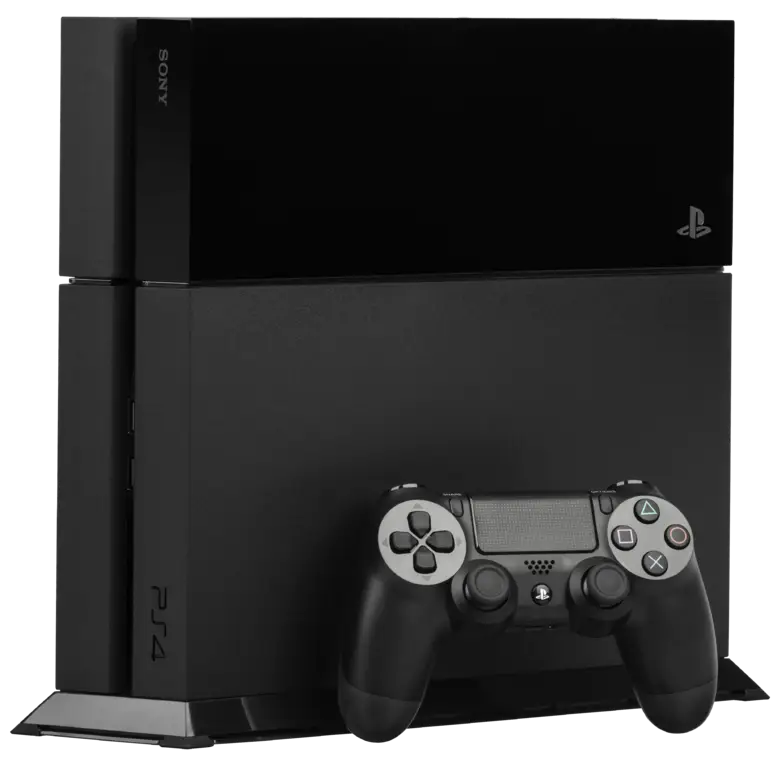 Black PlayStation 4 with Controller