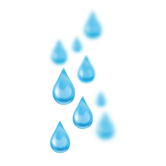 Blue Water Droplets in Abstract Design