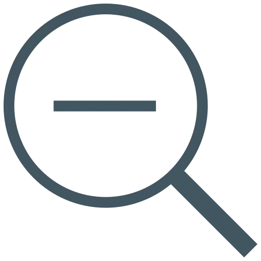 Magnifying Glass with Minus Icon