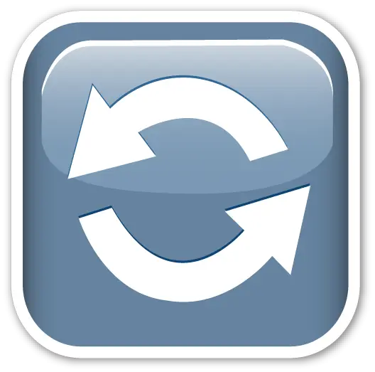 Blue Sync Icon with Arrows