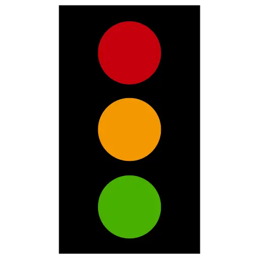 Traffic Light with Red, Yellow, and Green Indicators
