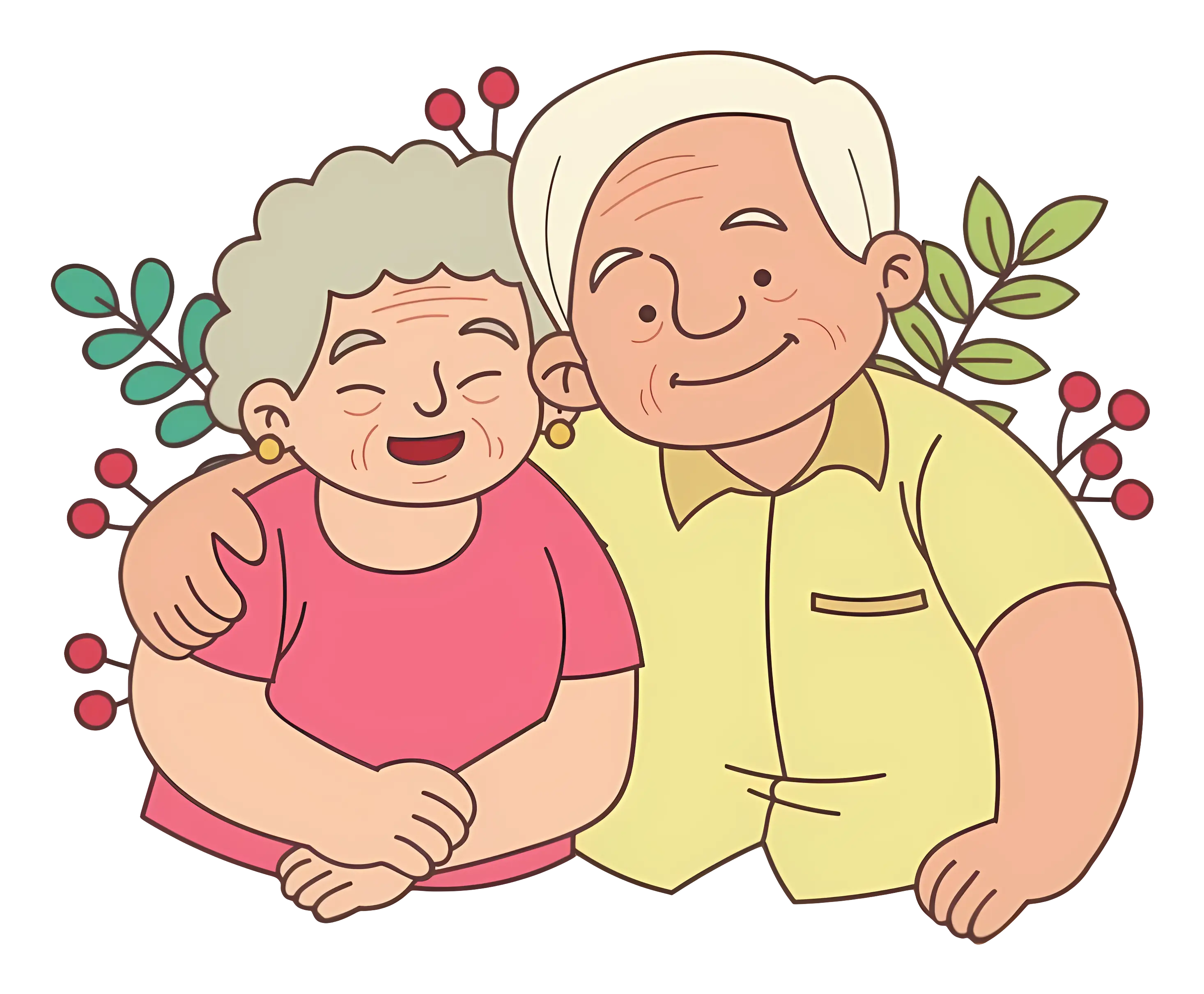 Smiling Elderly Couple