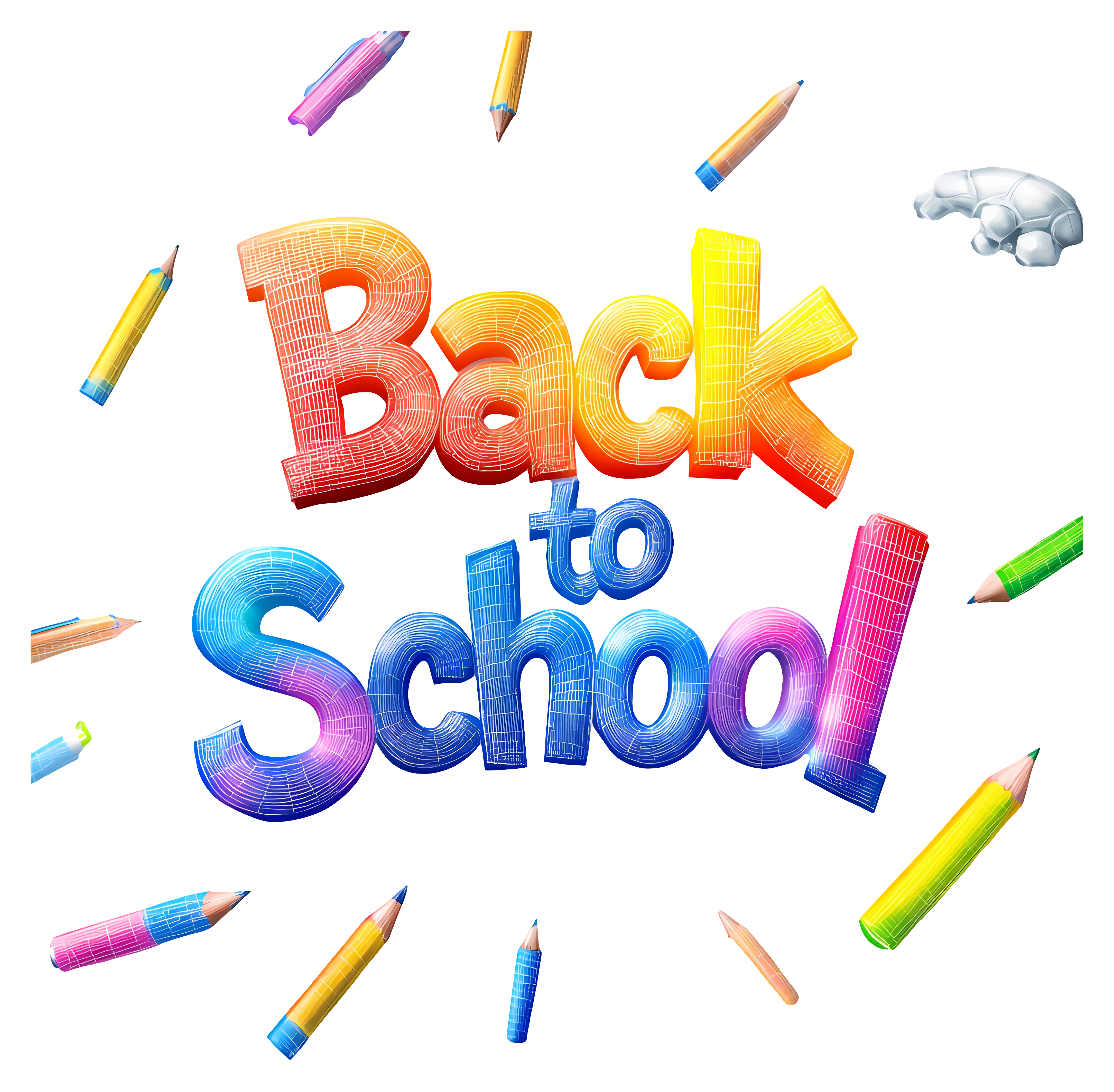 Back to School Typography with Fun Colored Pencils