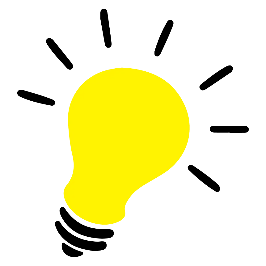 Yellow Light Bulb as Idea Icon